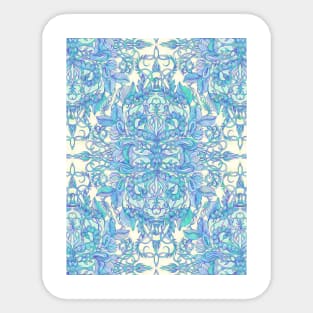 Lilac, Mint & Aqua Art Nouveau Pattern Sticker